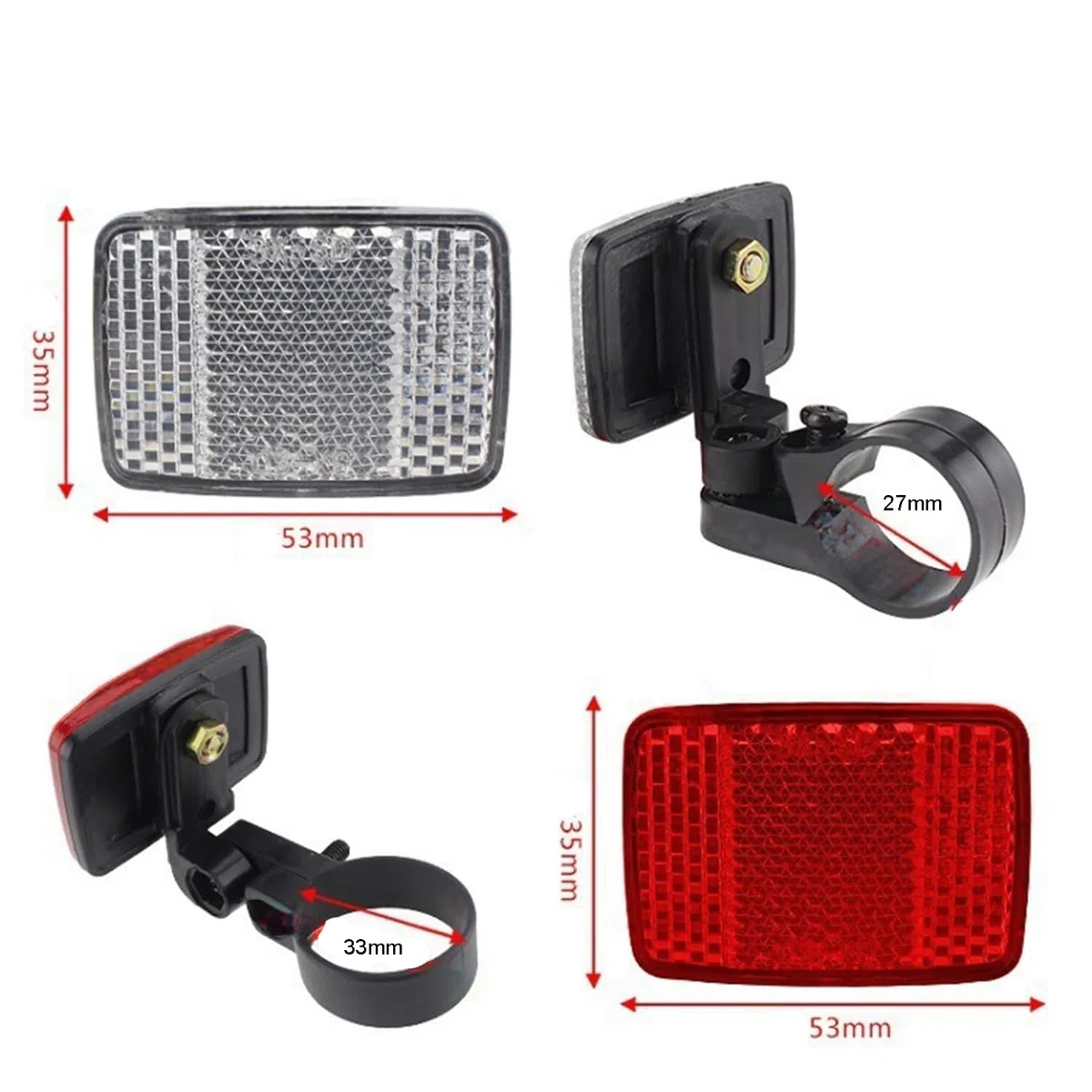 2 set di catarifrangenti per bicicletta, catarifrangenti per bicicletta a occhio di gatto per ruote anteriori e posteriori, accessori per la guida notturna ad alta visibilità