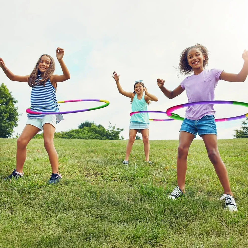 Hula Hoop per Bambini, Hula Hoop Pieghevole in Plastica, Cerchio di Fitness Splicing Rimovibile per hula hoop per Ginnastica da Dimagrire, Danza, Giochi