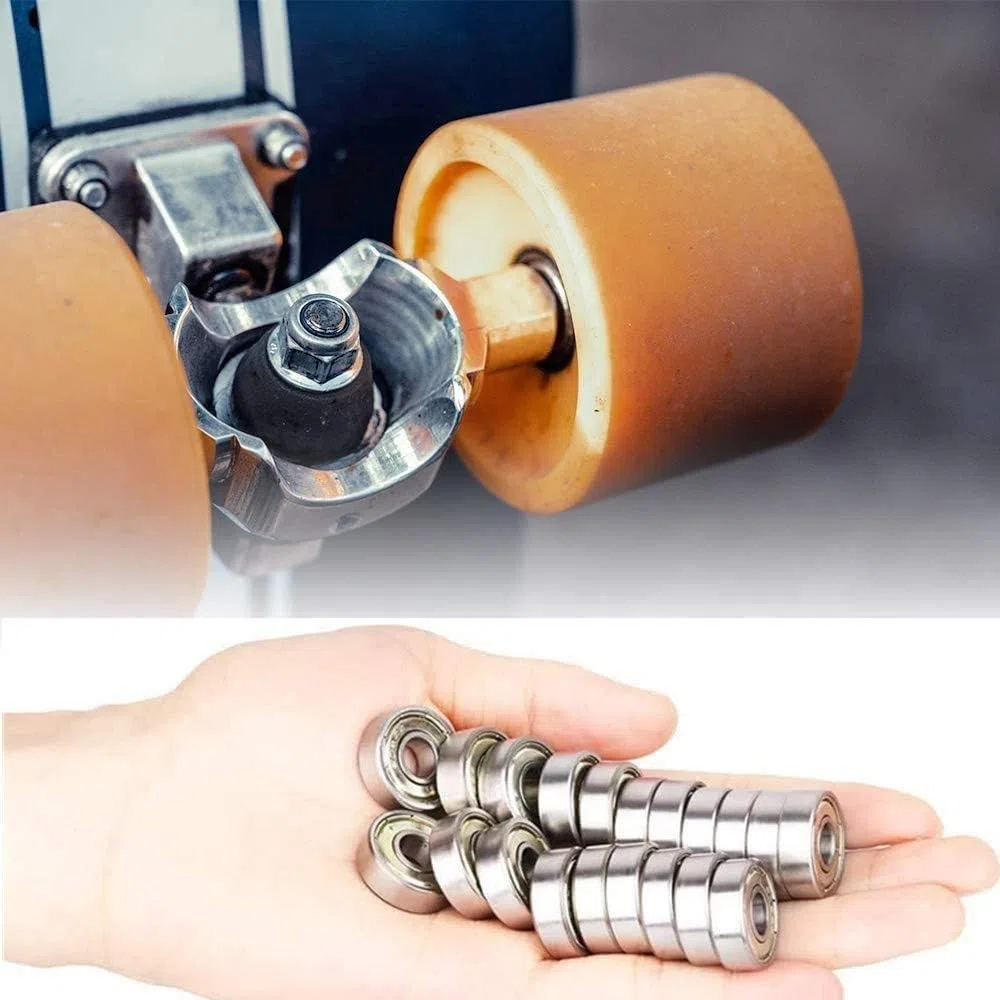 50 pezzi 608zz, cuscinetti a sfera in metallo, miniaturizzati a doppia protezione, per skateboard, roller, pattini inline, 8 mm x 22 mm x 7 mm