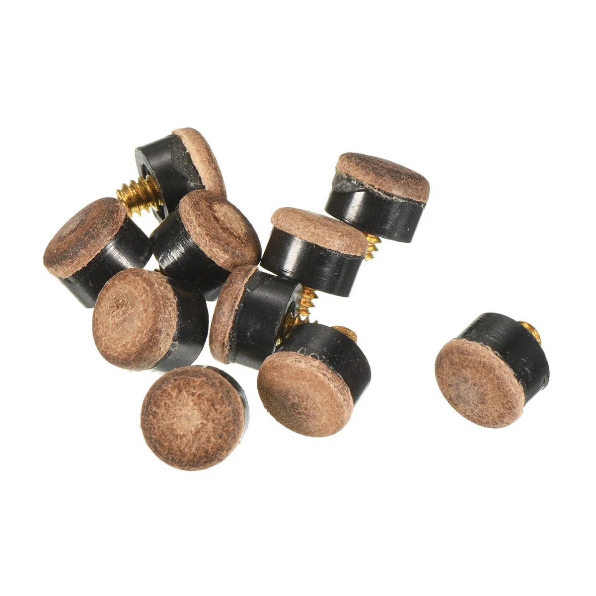 PATIKIL 11mm Dia Avvitare Biliardo Stecca Punte, 10pz Biliardo Stecca Punte Snooker Biliardo Forniture Biliardo Stecca Punte Sostituzione Accessori, Marrone
