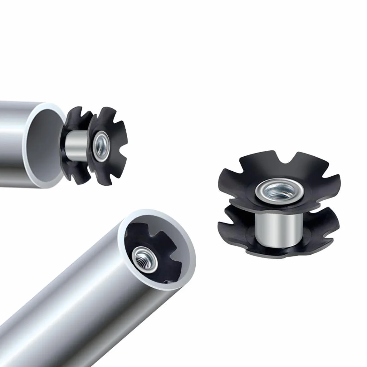 6PCS bicicletta stella dado, bici ahead auricolare forcella anteriore stella dado nucleo forcella bicicletta stertube dadi