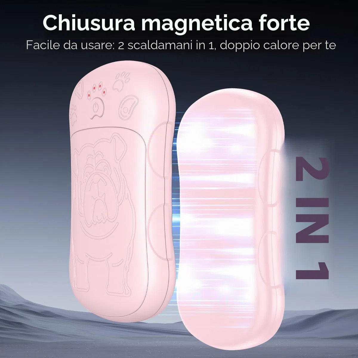 Scaldamani elettrici, set da 2 pezzi, batteria da 6000 mAh, scaldamani elettrici, riutilizzabili, ricaricabili, ideali per sport all'aria aperta, caccia, golf, campeggio, regalo caldo per donne,