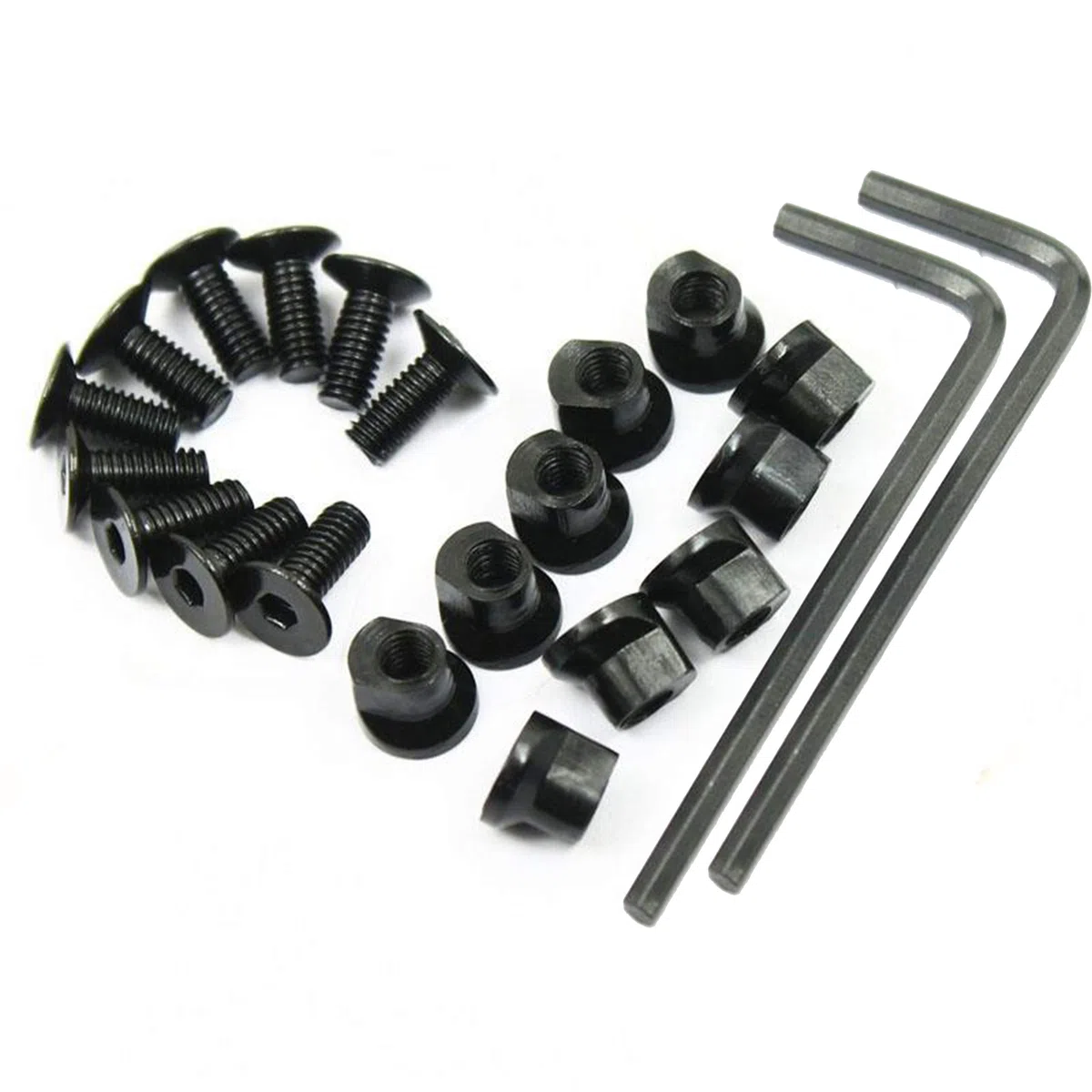 Viti MLOK Set 10 unità + 10 Dadi + Chiave a brugola Kit KeyMod e T-UTS bulloni per Airsoft e Accessori per Fucile Accessori Rail Picatinny e Weaver Armi Tattiche Caccia al mirino