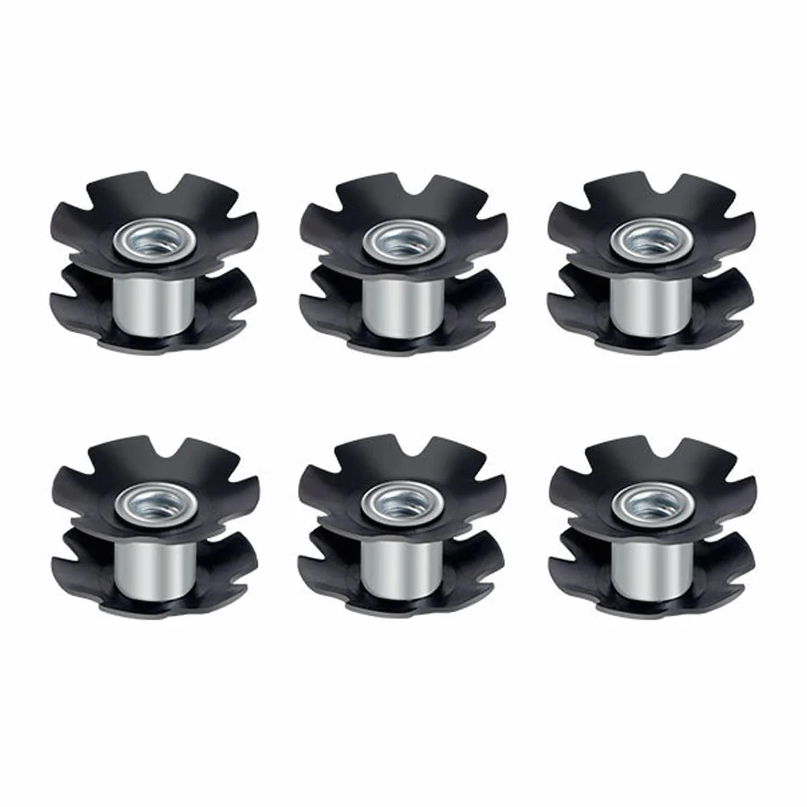 6PCS bicicletta stella dado, bici ahead auricolare forcella anteriore stella dado nucleo forcella bicicletta stertube dadi