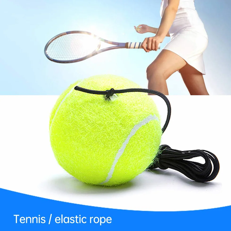 3 palline da tennis per allenamento, palline di ricambio per allenamento con corda, palla rimbalzante con cordino, ideale per la pratica del tennis indoor e outdoor con una palla rimbalzante