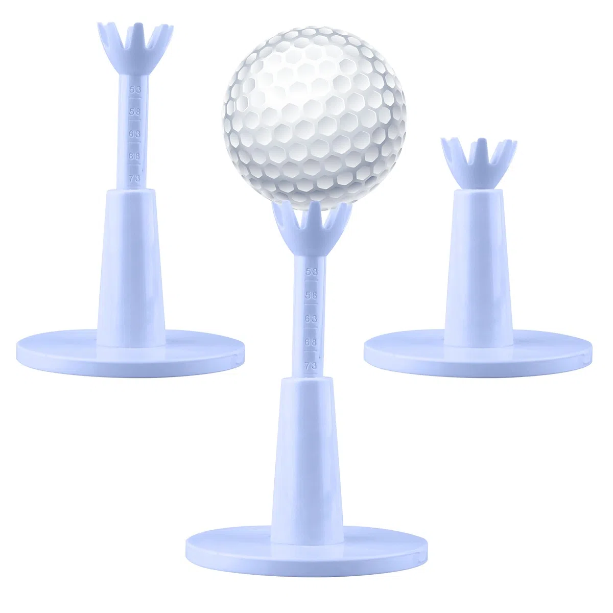 BOXOB 2 Pezzi Tee da Golf Regolabili, Tee Simulatore di Golf per Tappetino da Campo Pratica Piolo a Sfera Flightpatch Accessorio per Allenamento per Golfisti Uomini