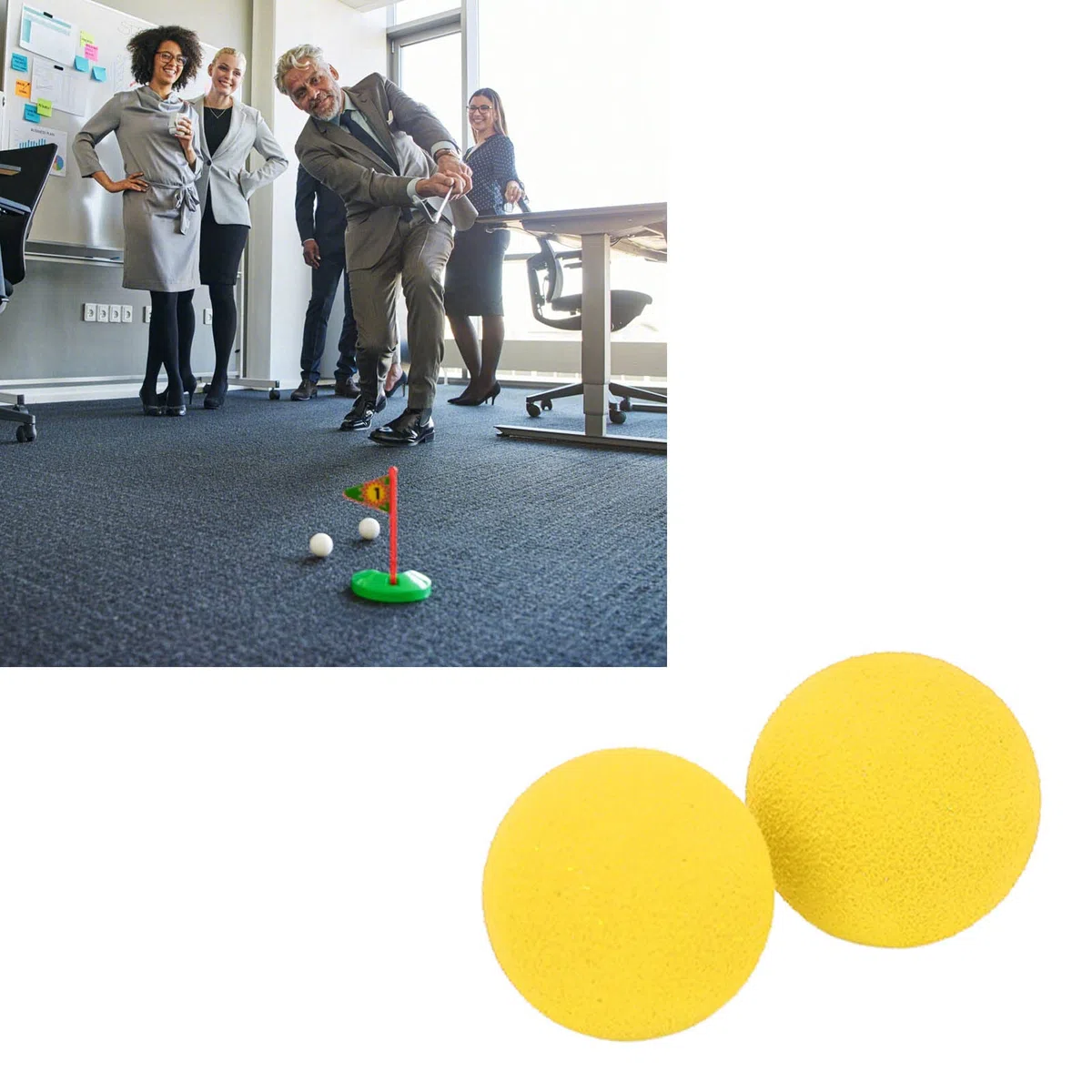 Confezione da 30 Palline da Golf in Schiuma Eva da 21,5 Mm Palline da Golf in Schiuma Morbida per Allenamento Indoor e Outdoor