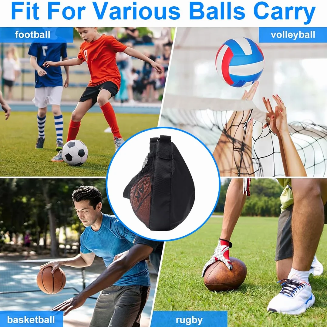 Zaino Basket, Porta da Calcio Basket Accessori, Sacca Zaino, Borsa da Pallacanestro, Borsa a Rete con Moschettone, Borsa a Rete per Calcio