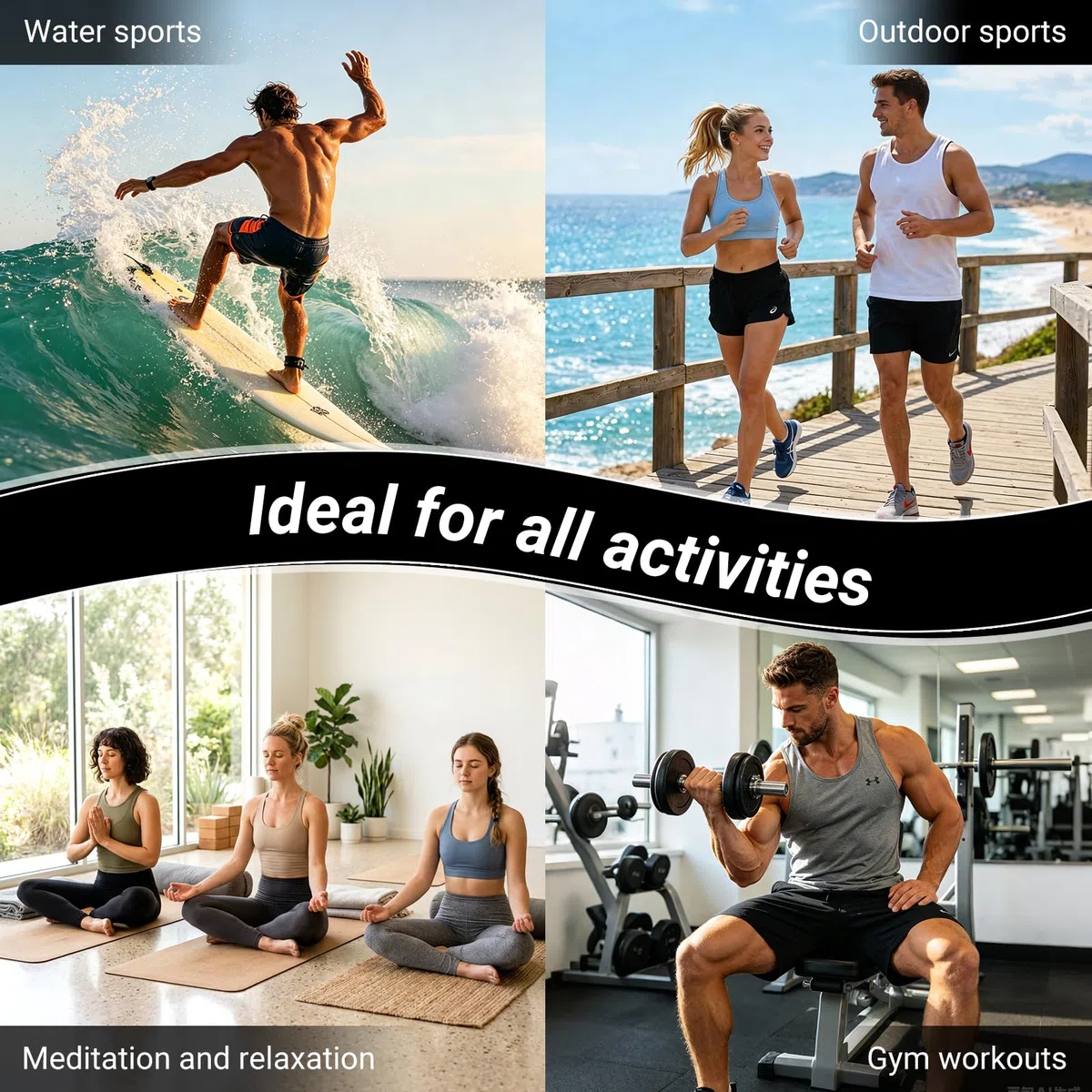 Asciugamano da Palestra 135x50cm Microfibra ad Assorbimento Rapido e Asciugatura Veloce Tasca con Cerniera per Cellulare Chiavi Cuffie e Accessori per Palestra Yoga Sport all'aperto (Grigio Scuro)