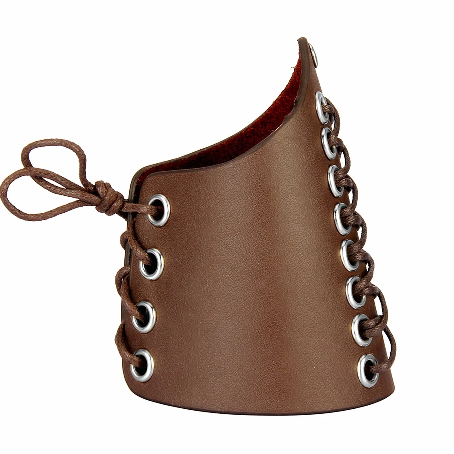 COSFAN Parabraccia in pelle per tiro con l'arco, bracciale regolabile con cinturino, protezione per braccio vichingo, protezione per polso ampia, armatura in pelle per uomo donna