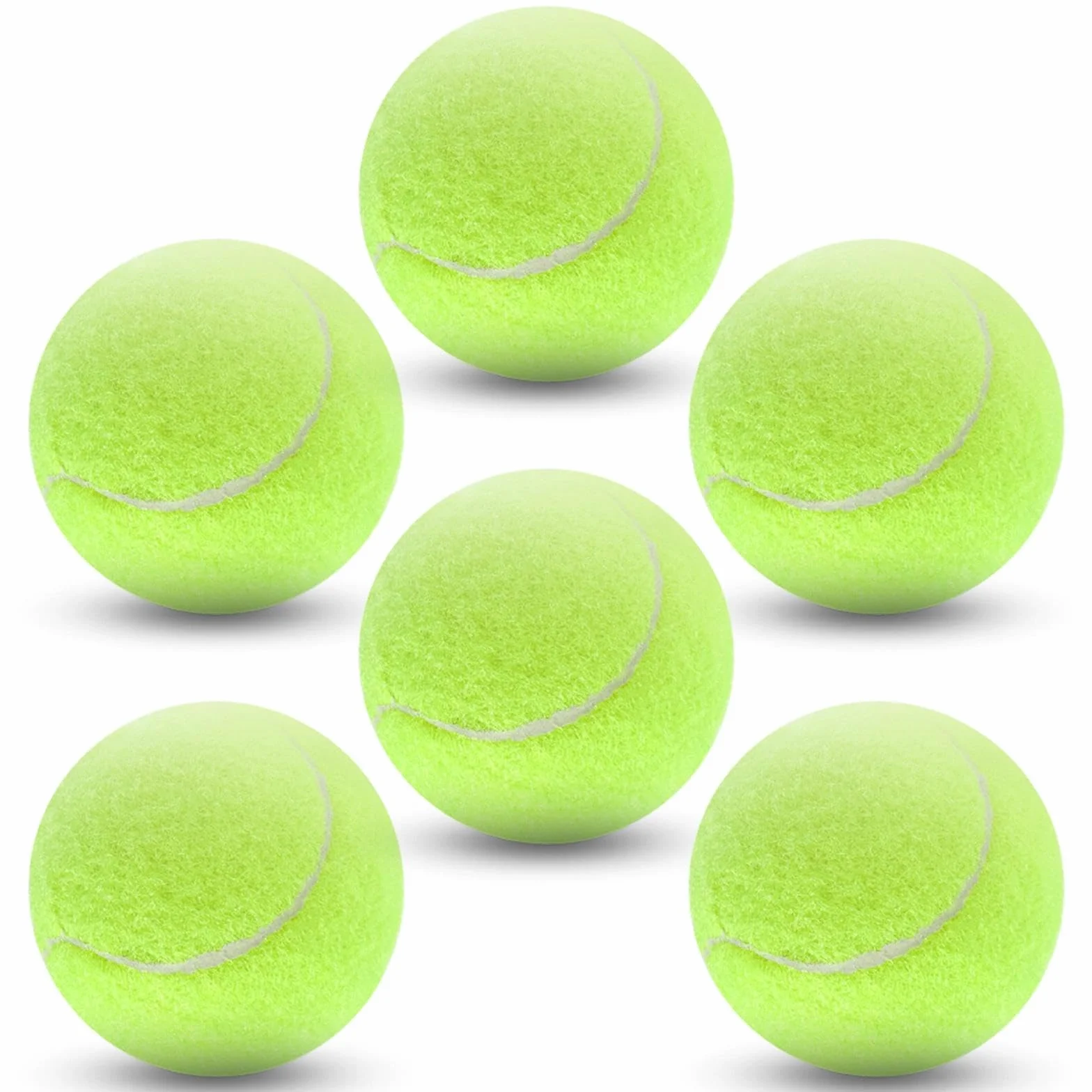 Palline da tennis, 6 Pezzi Bambini Palline Tennis Allenamento, allenamento a lunga robusto, Elevata elasticità, per l'allenamento dei principianti, macchine, esercizio fisico per cani