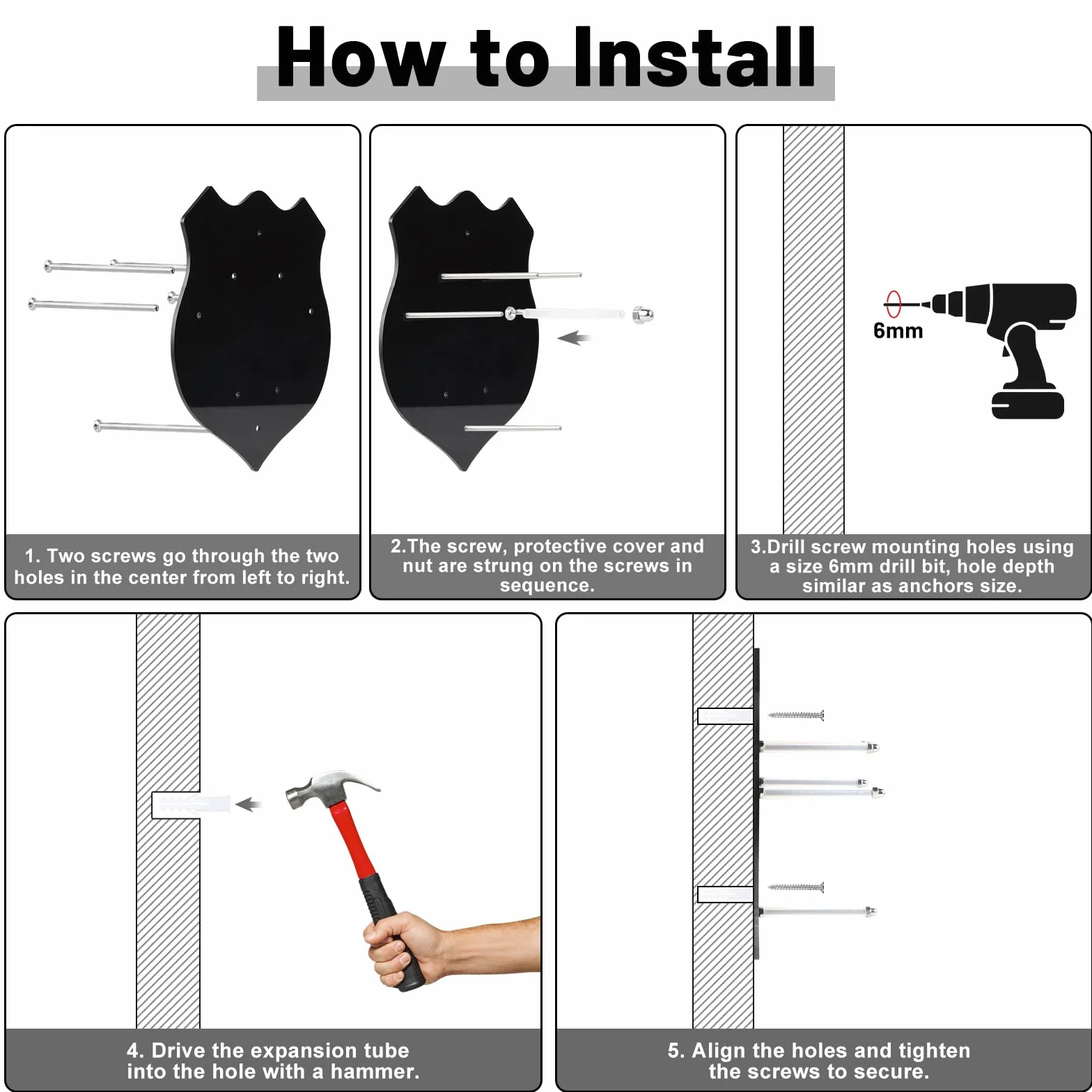 Lalago spada gancio, Porta spade da parete, Supporto verticale universale per coltelli e pugnali