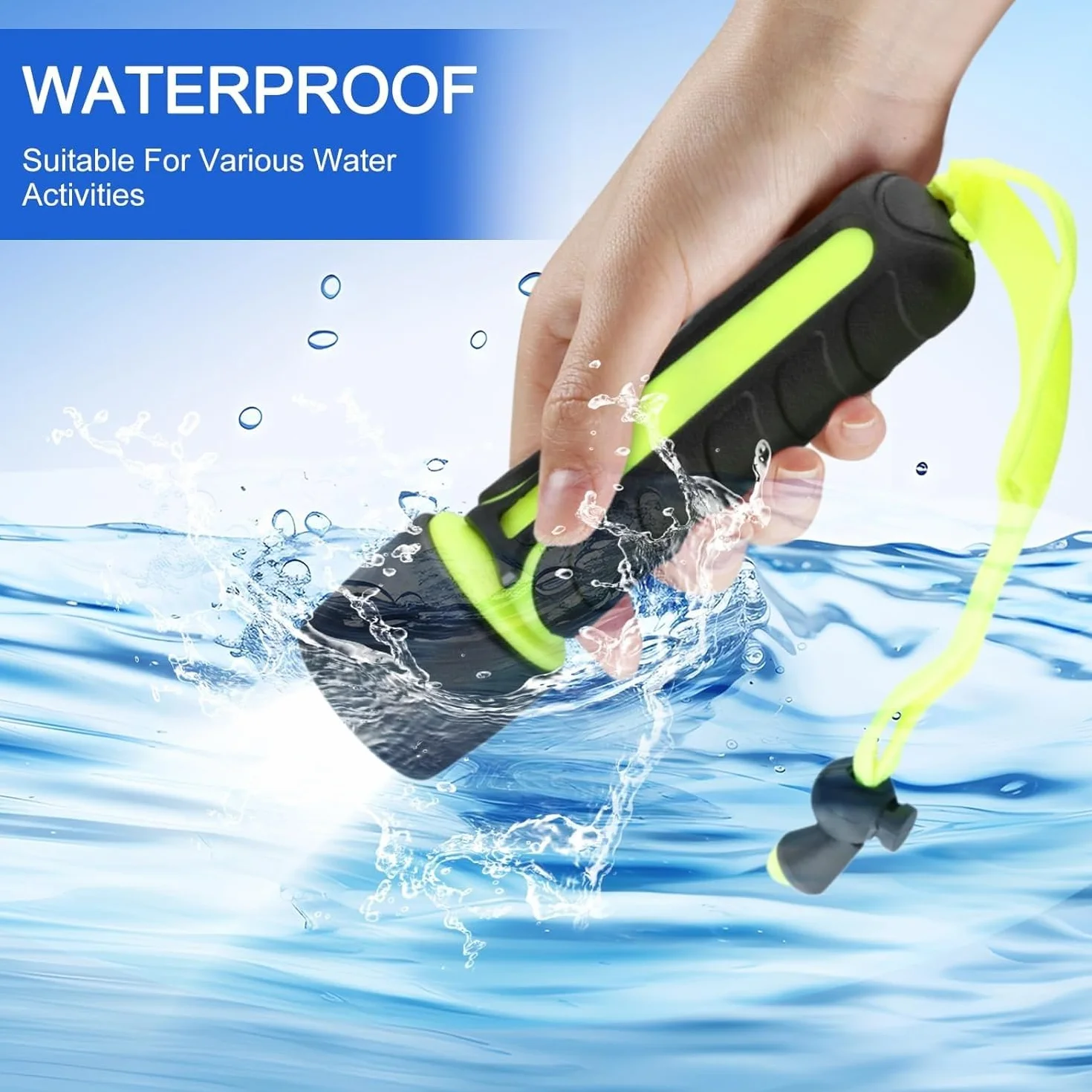 Torcia Elettrica Subacquea Impermeabile LED 8000LM 50M Scuba Diving Lampada