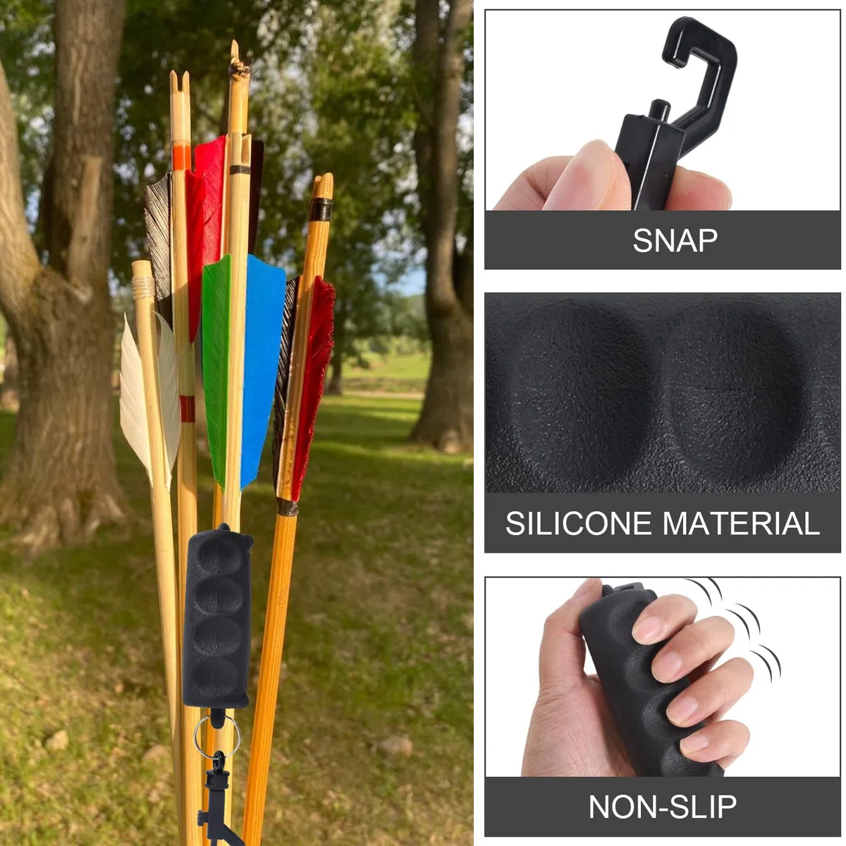 2 Pezzi Estrattore di Frecce in Silicone, Portatile Tiro con L'Arco Freccia Estrattore per la Pratica del Tiro con L'Arco Strumento di Rimozione Efficiente delle Frecce