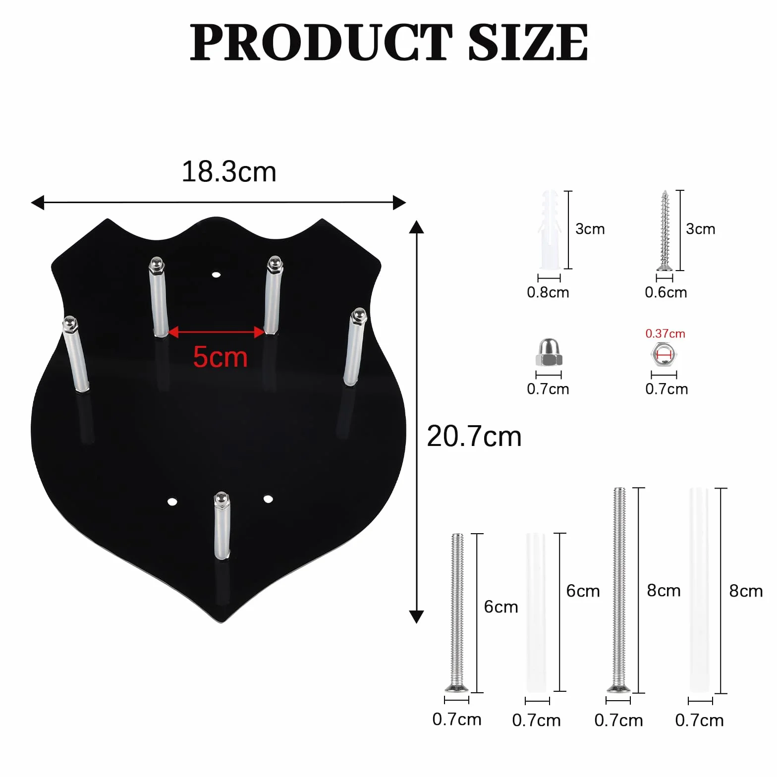 Lalago spada gancio, Porta spade da parete, Supporto verticale universale per coltelli e pugnali
