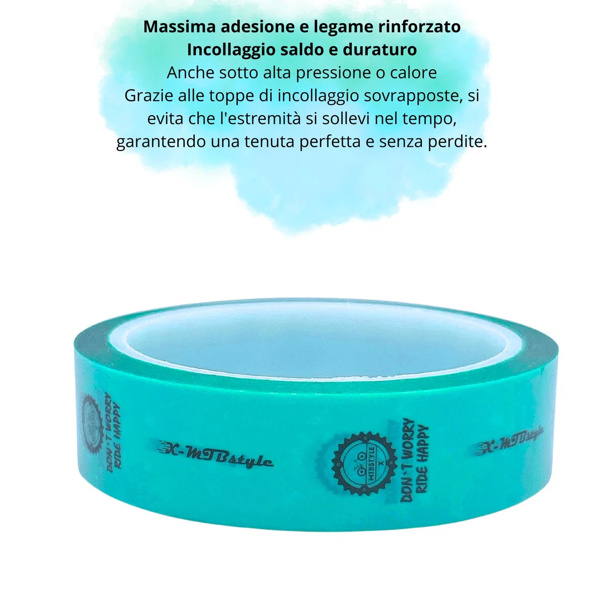Nastro Tubeless 25 mm x 10 m | Fondo per Cerchi Tubeless per Ruote da 20 a 29" | Nastro Adesivo per Tubelizzare Cerchi MTB, E-Bike, Gravel e Strada