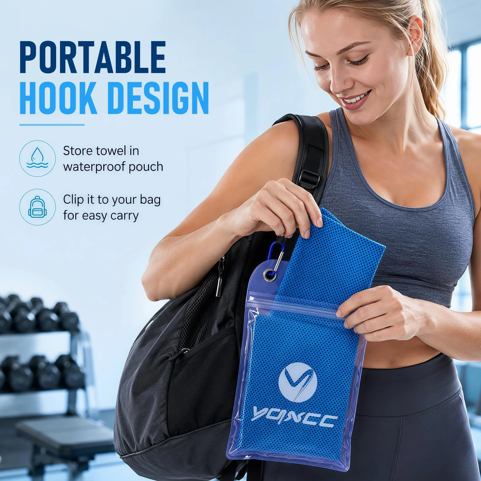 Asciugamano Raffreddamento 120x30 cm Microfibra Ghiaccio per Yoga Golf Palestra