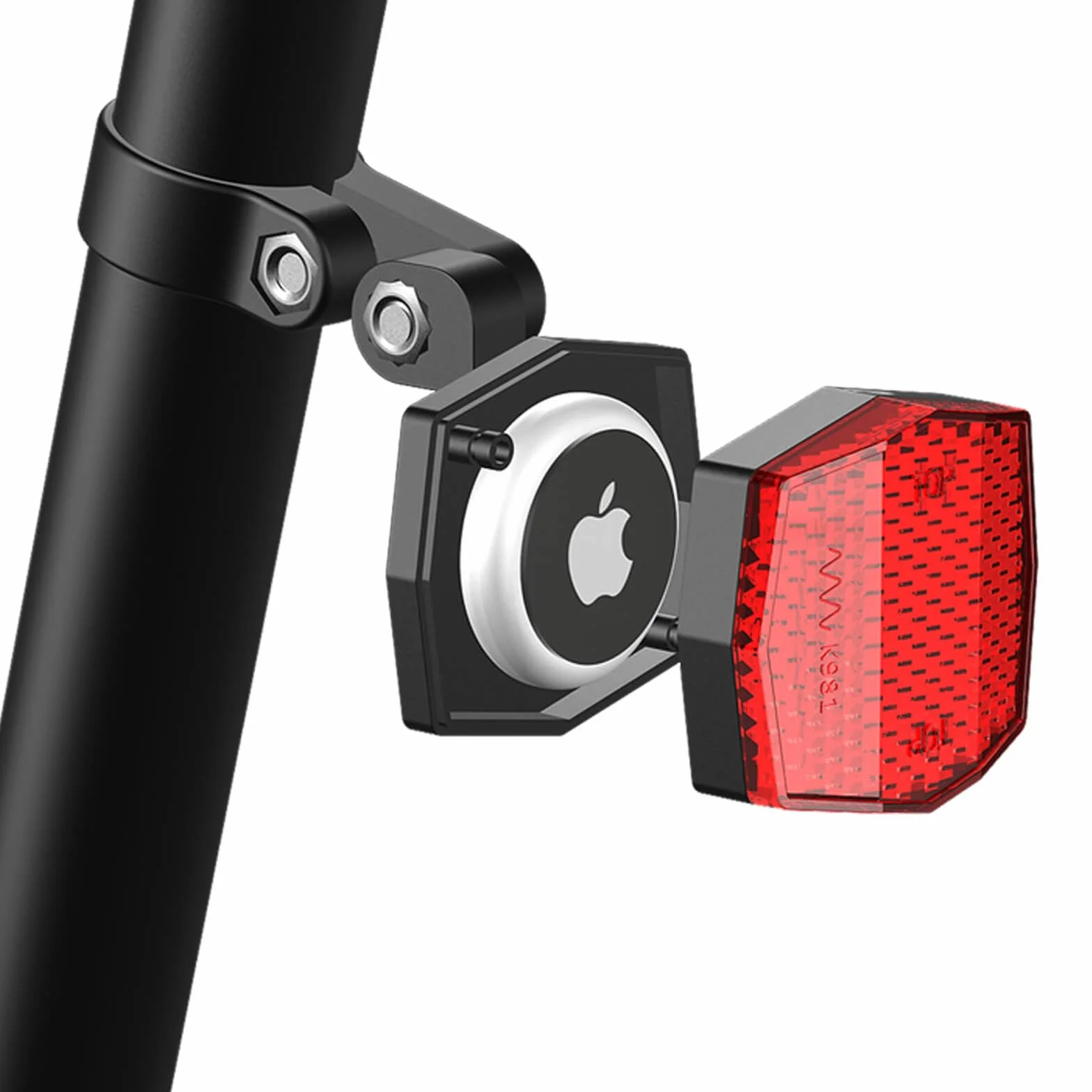 Tavaler Airtag - Nascondiglio per bicicletta, riflettori, omologato StVZO, Airtag, riflettore per pali della sella 22,2 – 31,8 mm, protezione antifurto per bici da corsa, MTB, E-Bike