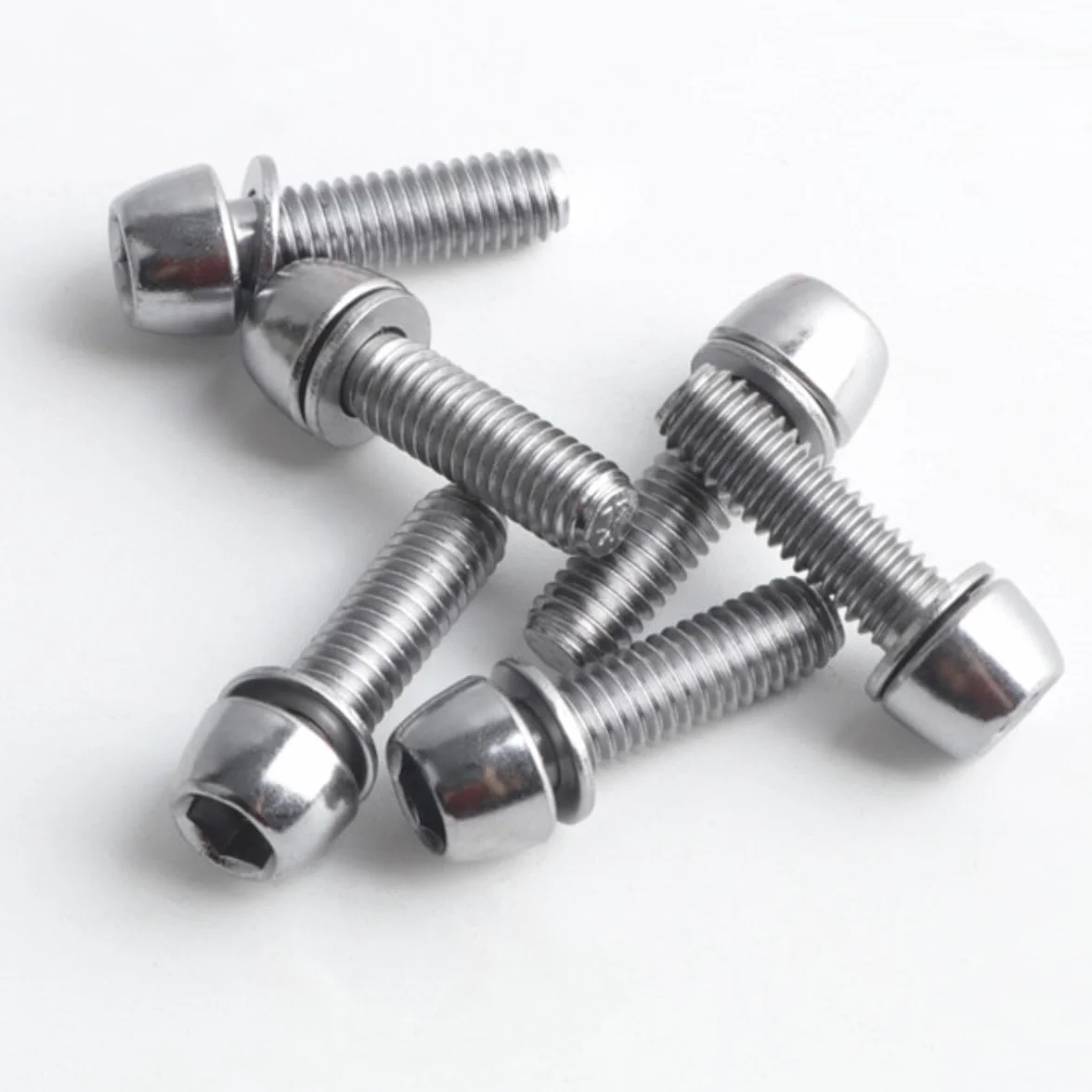 Set di 6 viti per attacco manubrio, per bicicletta, per bici da corsa, MTB, mountain bike, M6 x 20 mm