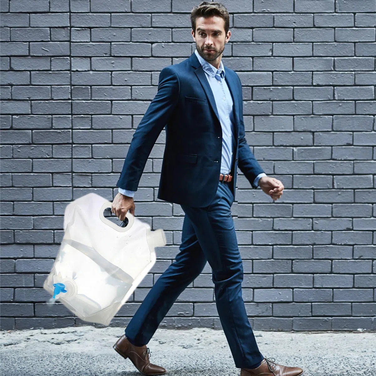 Contenitore per acqua da campeggio con rubinetto - Sacchetto di stoccaggio 'acqua esterno 5L/10L | Contenitore per acqua pieghevole | Serbatoio d'acqua pieghevole per campeggio,