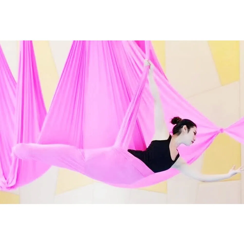 TIANTIAN Amaca Aerea per Yoga in Tessuto di Seta - Swing Durevole Multifunzionale Elastico - Attrezzo di Formazione per Pilates e Inversione - per Principianti e Professionisti