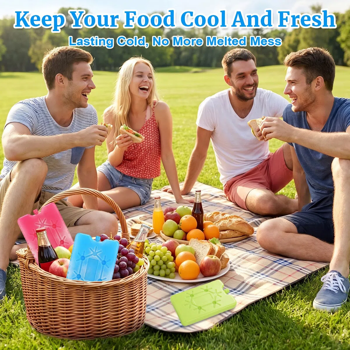 Mattonelle Refrigeranti per Borsa Frigo Portatili, 3 PCS Ghiaccio per Borsa Termica 200 Ml, Elementi Refrigeranti per Borsa Termica, Riutilizzabili Tavolette di Ghiaccio per Lavoro Picnic Campeggio