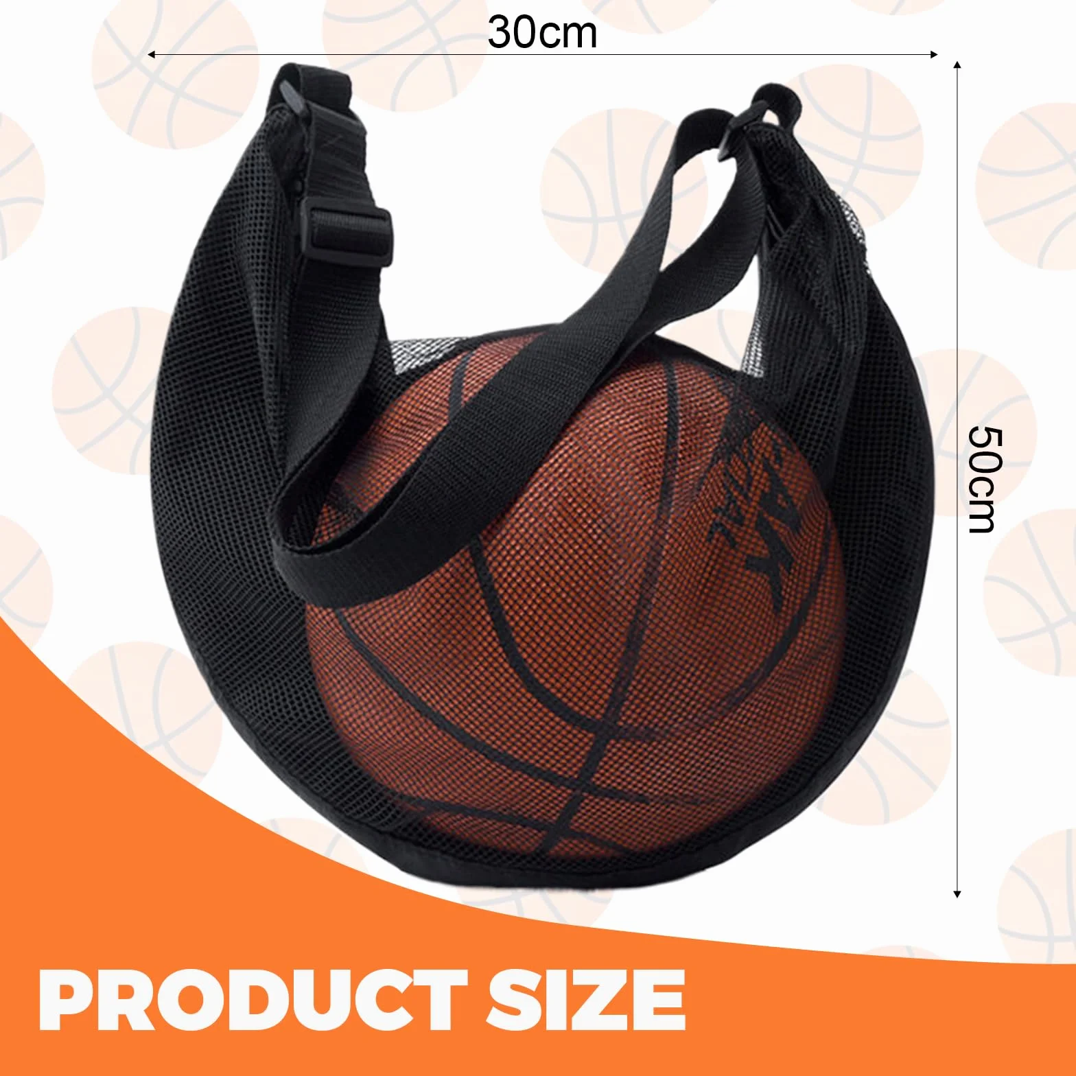 Zaino Basket, Basket Accessori, Sacca Zaino, Borsa da Pallacanestro, Borsa a Rete con Moschettone, Borsa a Rete per Calcio, Pallacanestro