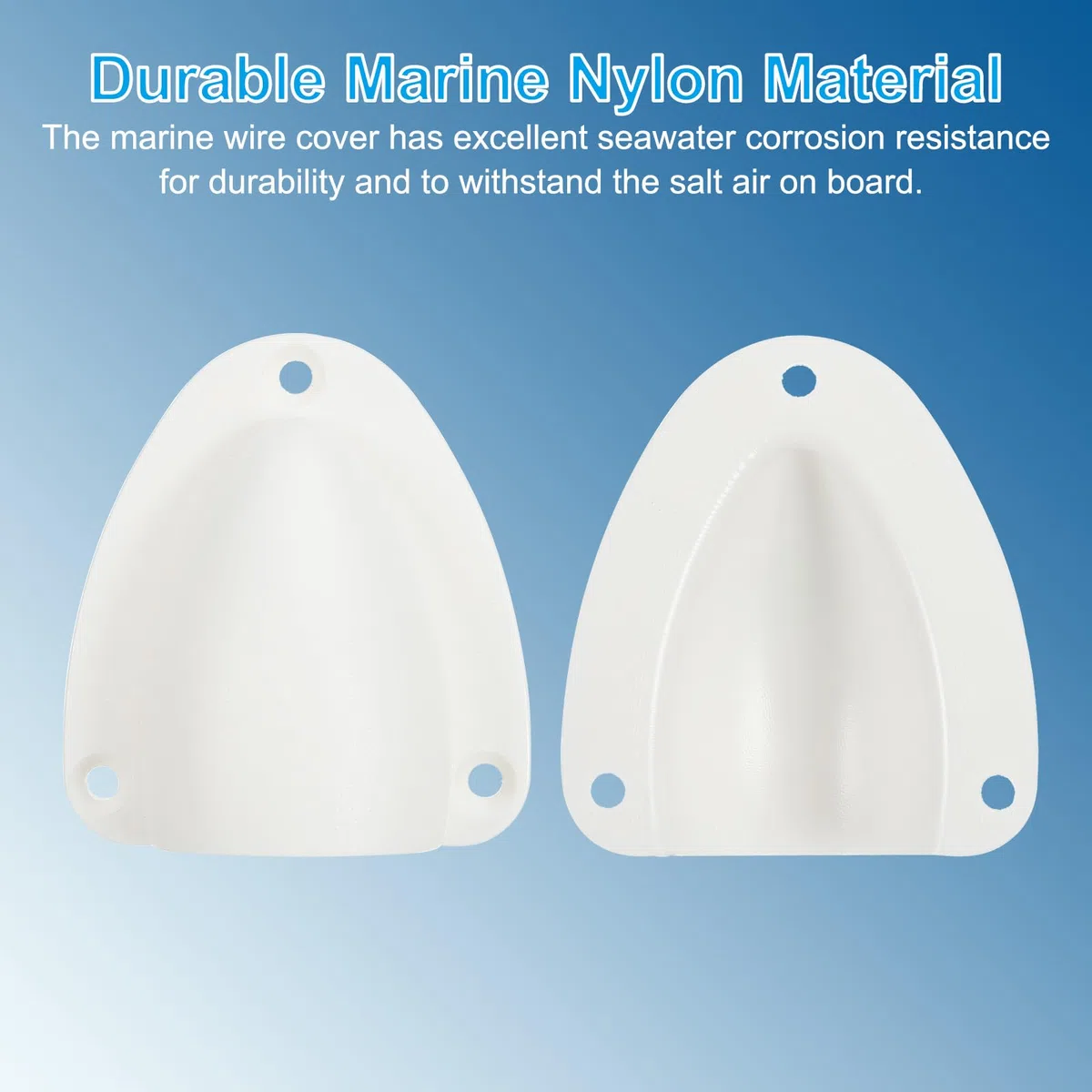 PATIKIL 2-15/32" Coperchio di Sfiato per Cavo in Nylon Marino, Tappo di Sfiato in Plastica a Conchiglia con Viti di Installazione per Yacht, Bianco