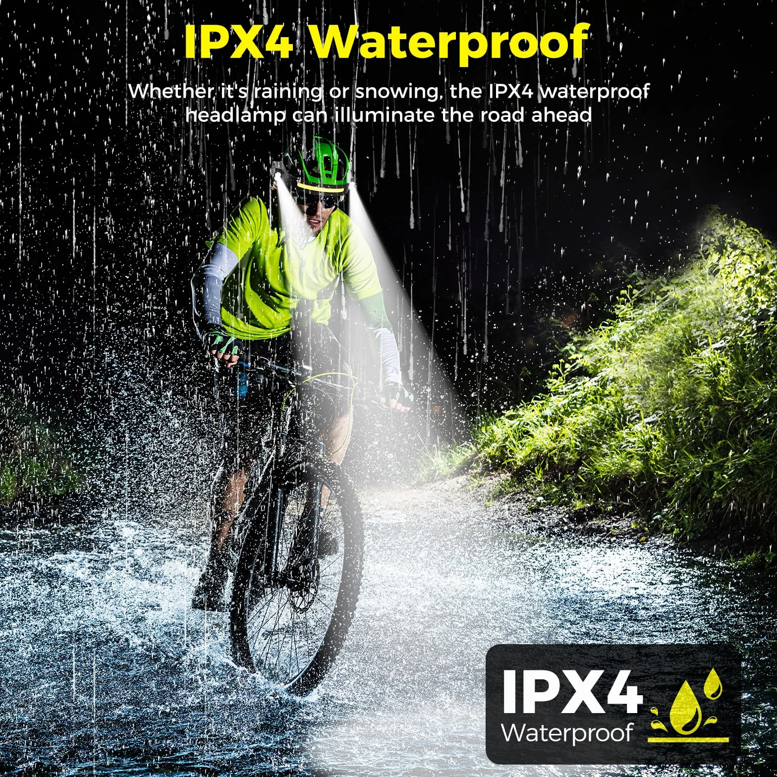 Diboniur Lampada Frontale LED Ricaricabile IPX4 Impermeabile con Sensore Movimento 8 Modalità