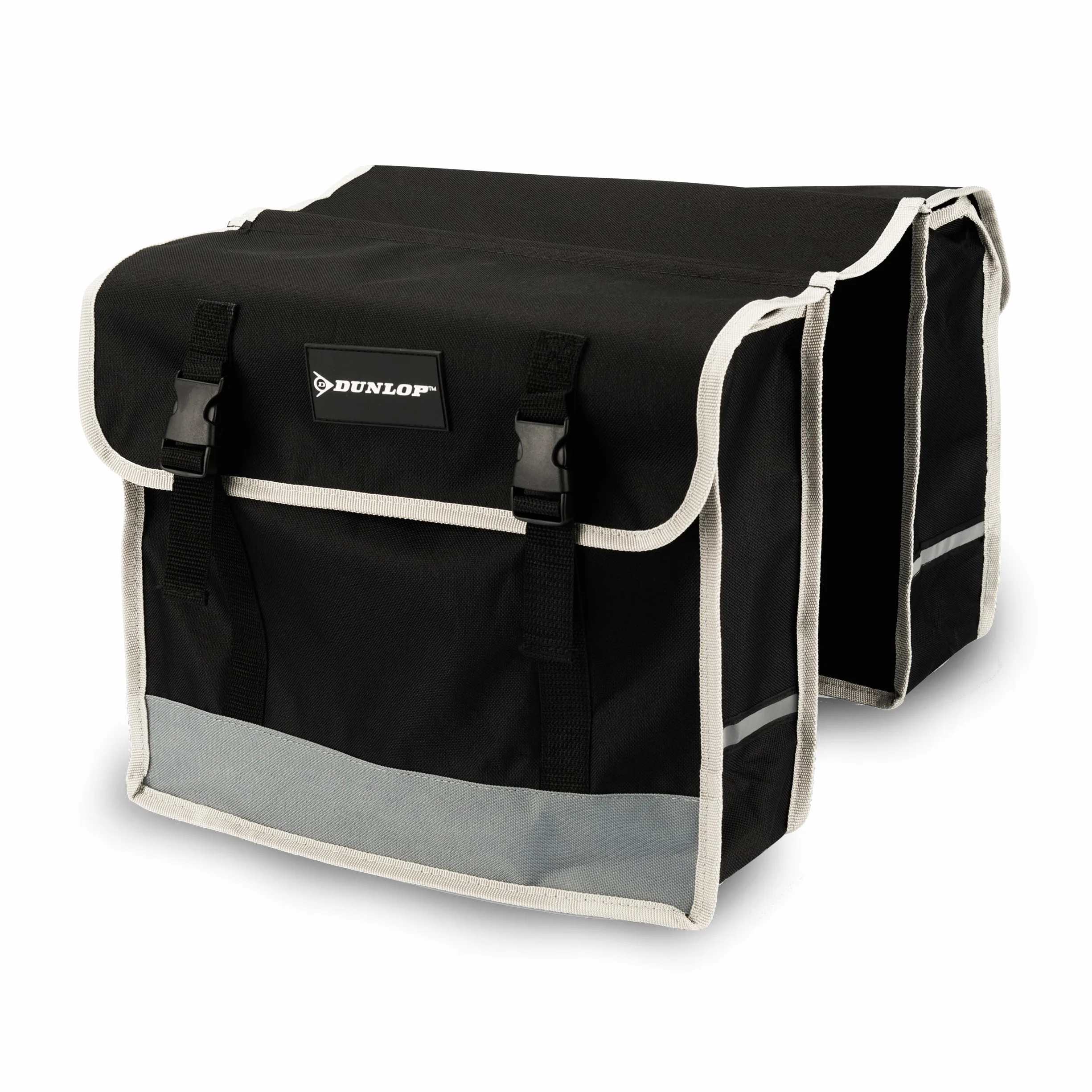 DUNLOP Borsa Bici Posteriore Laterale 2x13 L Impermeabile 36x30x12 cm Nero