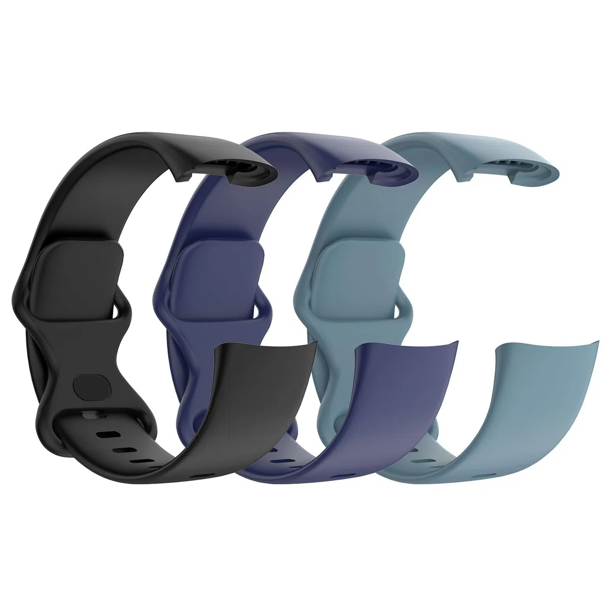 3 Pezzi Cinturino Compatibile con Fitbit Charge 6/Fitbit Charge 5 per Donna Uomo, Cinturini di Ricambio in Morbido TPE
