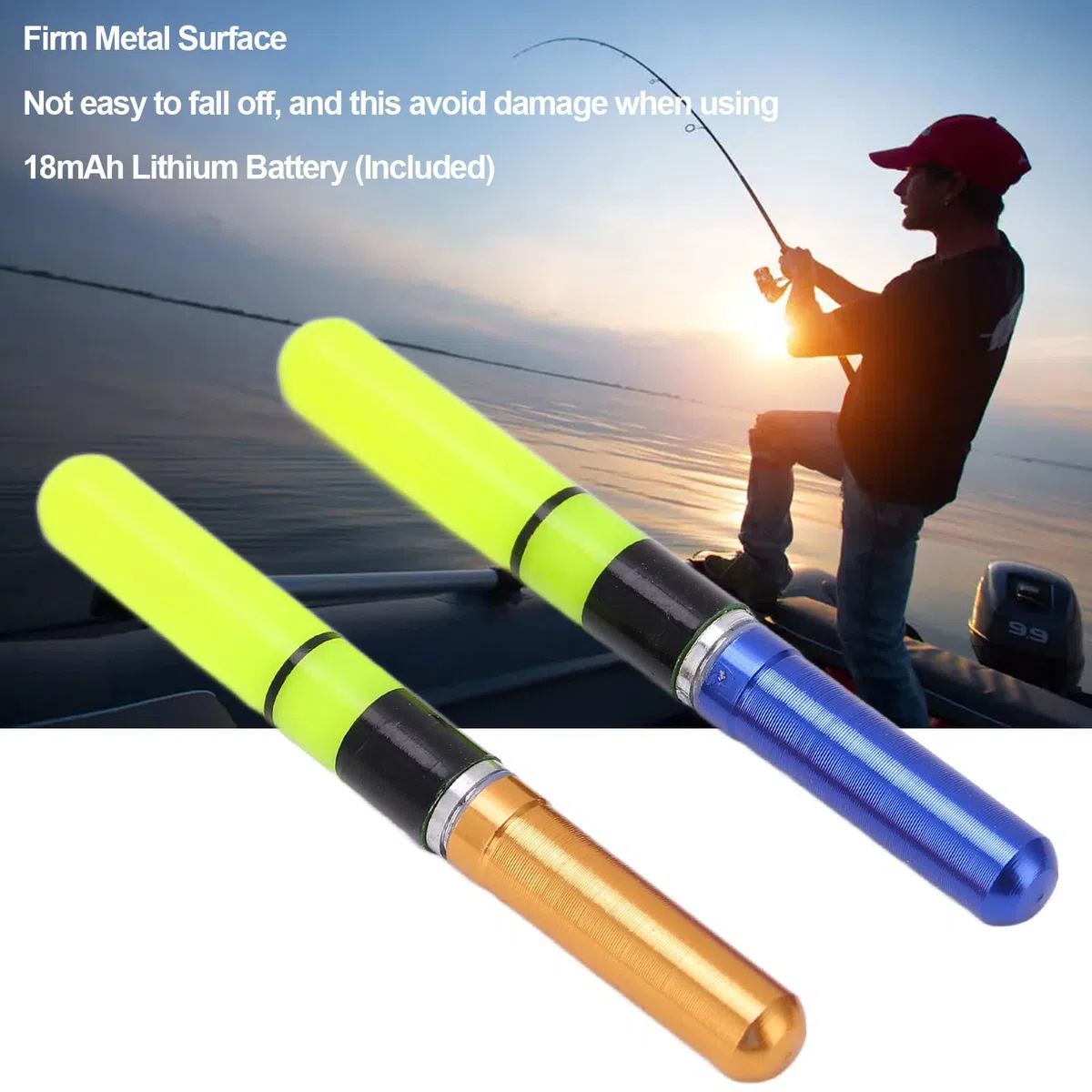 Galleggiante da Pesca Notturna 2 Pezzi Luci Elettroniche per Pesca Notturna Bobber Luminoso Accessori Pesca Notturna con LED Ricaricabile