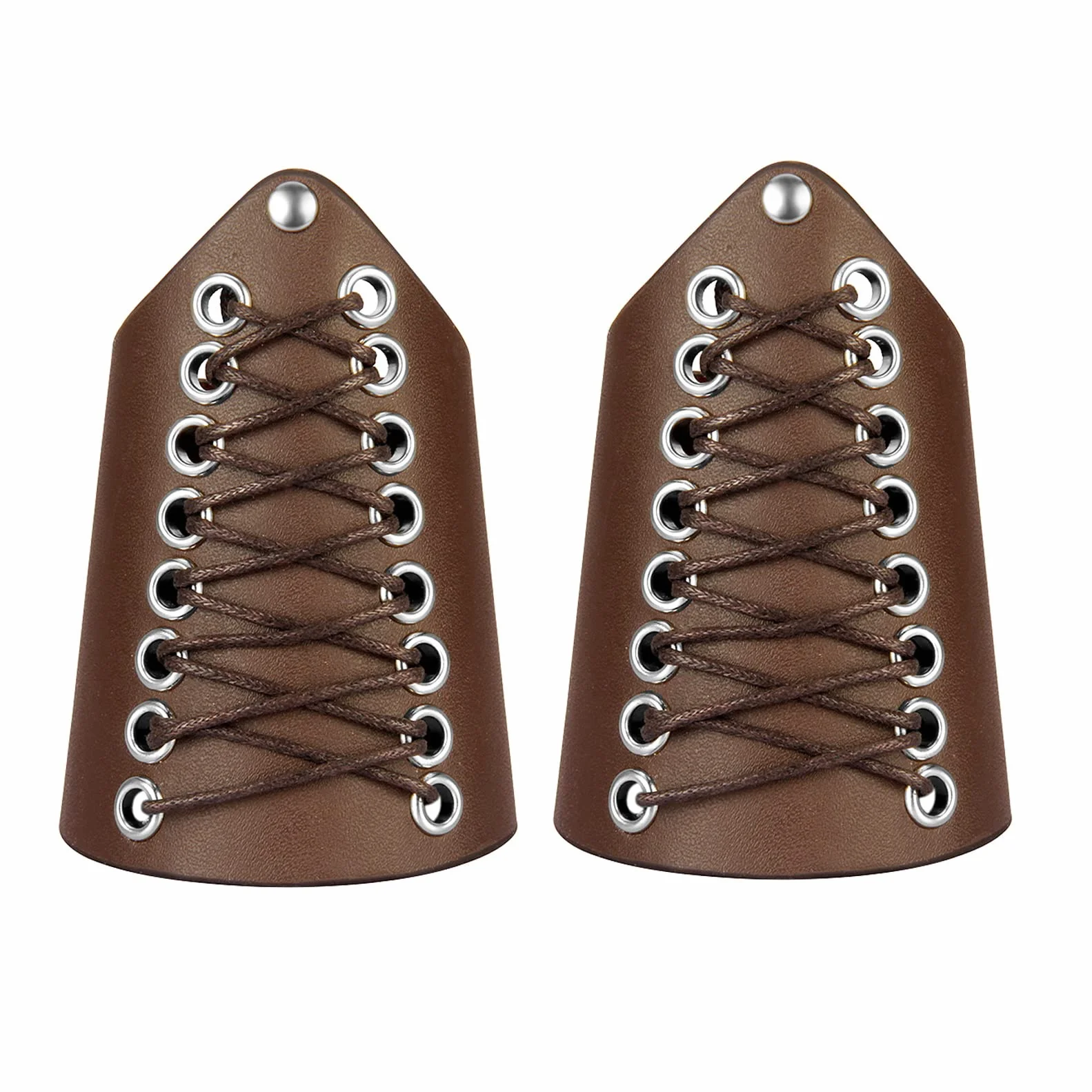 COSFAN Parabraccia in pelle per tiro con l'arco, bracciale regolabile con cinturino, protezione per braccio vichingo, protezione per polso ampia, armatura in pelle per uomo donna