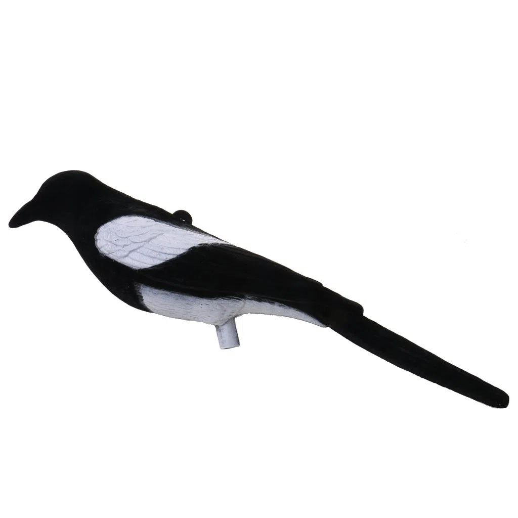 MagiDeal Piena Floccato Vocazione Realistica Tiro Gazza Decoy Caccia Esca Decoying Bianco Nero Plastica Robusto Accessorio Sport