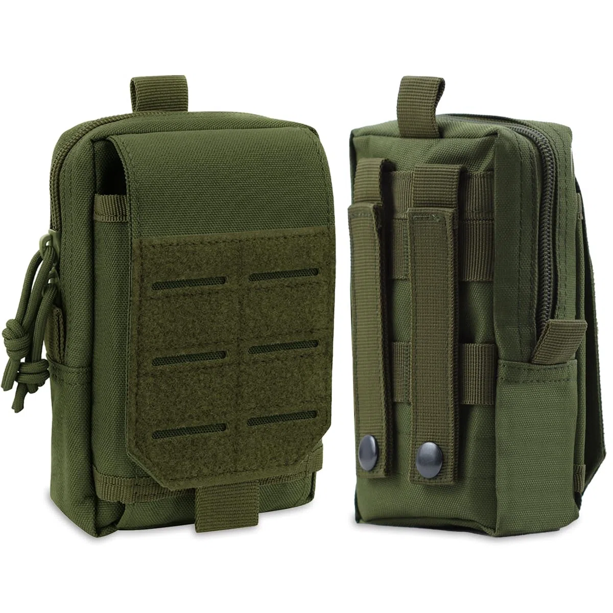 Marsupio Tattico Militare Molle Porta Cellulare da Cintura Uomo Tactical Marsupio da Cintura Borsa da Cintura Borsello da Cintura Sacchetto Porta Telefono Cintura EDC Pouch per Sportivi-Verde