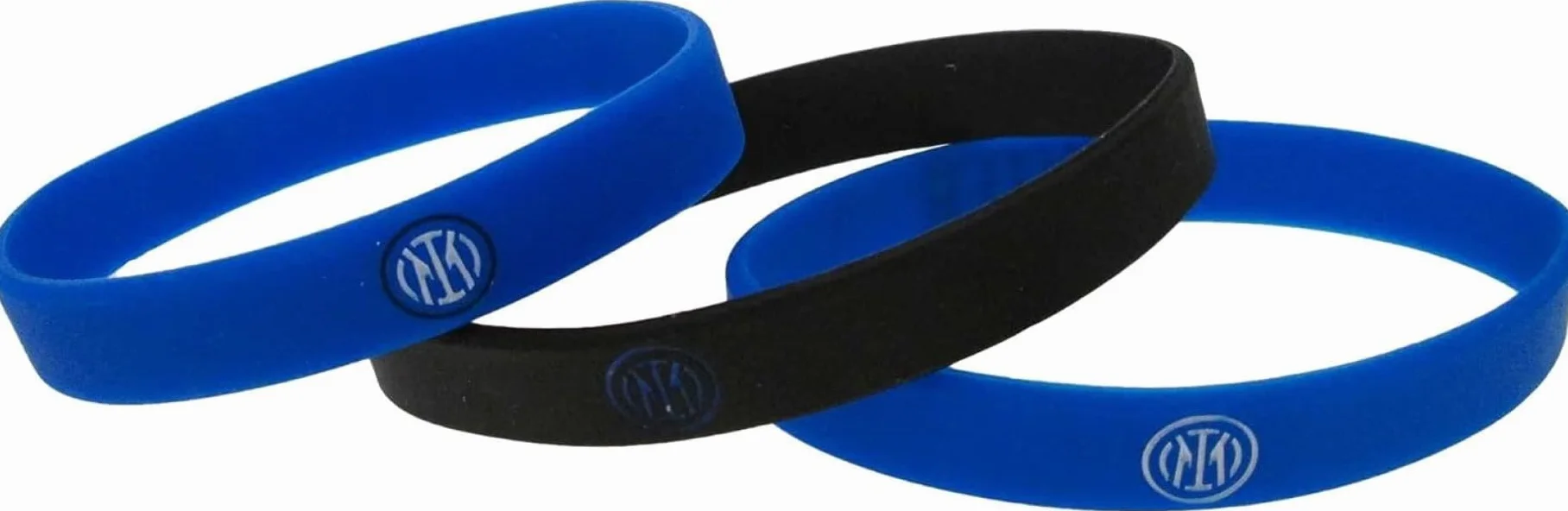 Tris Braccialetti F.C.Inter Prodotto Ufficiale Calcio Serie A Nero Azzurro
